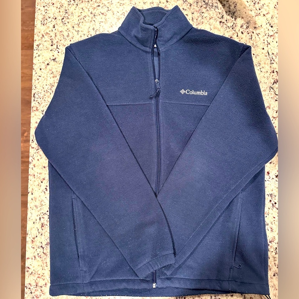 Men’s Columbia fleece size L- navy blue